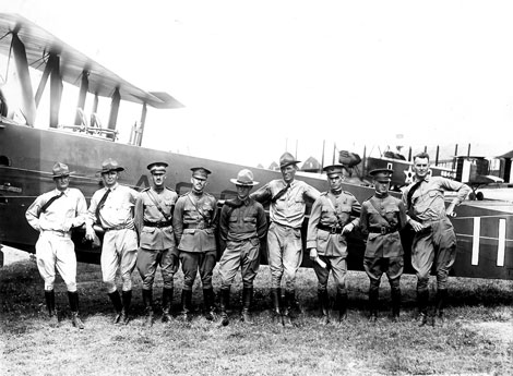 Kelly Field officers (Frank on left)